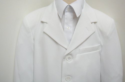 New Boys Single Breasted (SB) White Dress Suit - Four (4) Button - Sizes 4 to 20 Regular and Husky