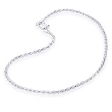 Sterling Silver Twisted Rope Anklet 9