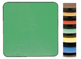 McCourt 74502G-LOW 48 x 48 Inch Square Activity Table - Green Top with Black Legs - Adjusts to 15-22 Inches