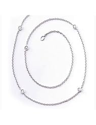 14k Round Diamond By The Yard Necklace (0.50 ct.tw.)