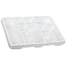 TrippNT 50211 White Polystyrene Plastic Drawer Organizer, 11 Compartments, 16.75" Width x 2.38" Height x 12.88" Depth