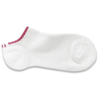 Adidas 2007 Women's Comfort Tip No Show Golf Sock - White / Blush - 861099