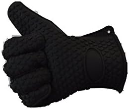 Kitchen & BBQ Gloves ~ High Temperature Heat Resistant Non-slip Silicone ~ -40 to 450 Degrees Fahrenheit ~ FDA Grade Silicone ~ Dishwasher Safe & Easier to Clean Than Oven Mitts ~ 5 Finger Non-slip Easy-hold-grip ~ Use As Pot Holders ~ Stain Resistant ~ Odor Resistant ~ Use for Grilling ~ Hot Pots & Pans on the Stove ~ High-temp Ovens ~ Meat Smokers & Canning. Turqoise Pair