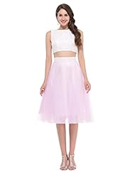 Cocktail Short Sleeveless Satin/Tulle Lace Evening Dress/Homecoming Dress/Bridesmaid Dress/Pageant Dress/Prom Dress/Party Dress/Wedding Dress 