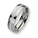 Stainless Steel Silver Inlay 6mm Polished Band SR37-10