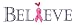 Believe in a Cure Breast Cancer Awareness Temporary Tattoo Pack - 6 Tattoos Per Pack