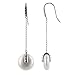 Sterling Silver Coin Pearl with Garnet Drop title=