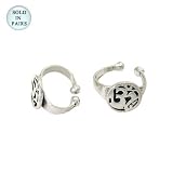 Aum Symbol Ear Cuffs Sterling Silver
