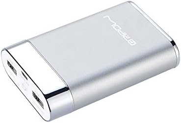 Oripow 2nd Gen Spark A3 9600mAh Small Size Portable Charger External Battery Power Bank with Dual Outputs for iPhone 6 Plus 5S, iPad Mini 3 Air 2, Samsung Galaxy S6 S5 Note 4 3, HTC ONE M9, Nexus, More Phones and Tablets (Silver)