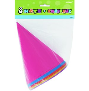 Party Hats 8 pc Assorted