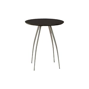 Cafe Table - Black Finish with Steel Legs by Adesso