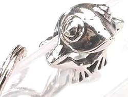 Frog Pewter Pocket Clip Key Ring Chain Keychain