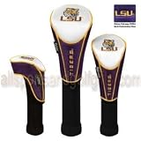 Louisiana State LSU Tigers GOLF CLUB HEAD/WOOD COVER SET OF 3