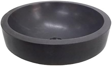 Semi Recessed Lava Stone Vessel Sink With Apron