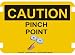 10 x 14 Photo Realistic Caution Signs- Pinch Point