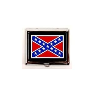 Outer Rebel Fashion Flasks and Smoking Accessories- Confederate Flag Stainless Steel Cigarette ID...