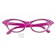 Brille 60er Retro Look pink