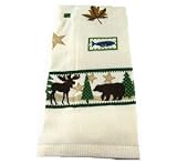 Northern Exposure Bear & Moose Terry Border Towel