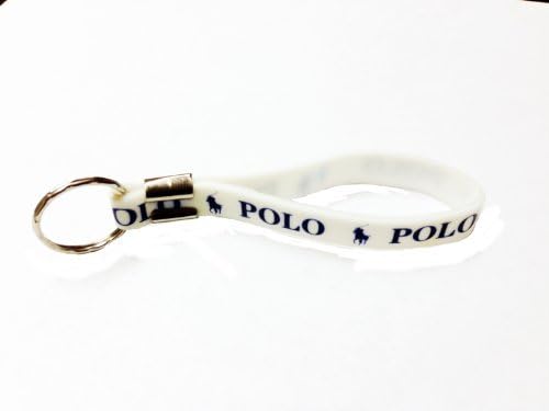 Polo White Silicone Key Chain Holder with Blue Jumpman Logo Keychain Key Holder