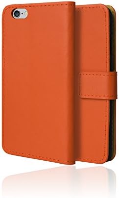 [DBJ Case]Leather Wallet Cover Case With Card Slots iPhone 6 4.7 inch(Orange)