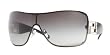 VERSACE 2072B 100/08G SILVER/GRAY GRADIENT SHIELD SUNGLASSES.