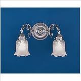Grafton Double Light 15” Wide Pewter Wall Sconce