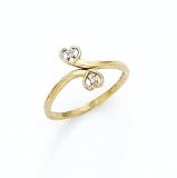 14K .01CT DIA HEART TOE RING - GH24187