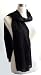 Chiffon/Satin Black Circular Decor Print - Silk Stole 22