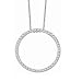 10K White Gold Diamond Circle Pendant - 0.25 Ct.
