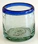 Mexican Glass DOF Blue Rim