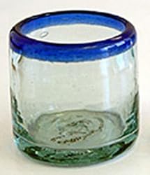 Mexican Glass DOF Blue Rim