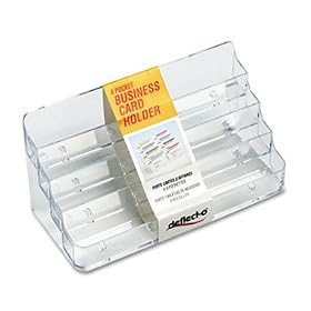 deflect-o 70801 - Eight-Pocket Business Card Holder, Capacity 400 Cards, Clear-DEF70801