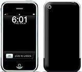 Solid State Black Protective Skin Decal Sticker for Apple iPhone (2G)