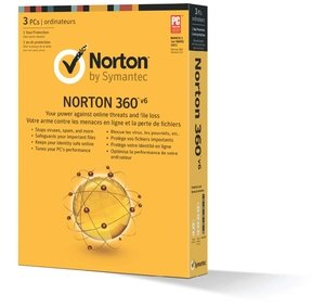 Norton 360 v6.0, 1 User, 3 PCs 1 Year Subscription, with 5GB Norton Online Backup (PC)