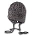Tooks FLAPJAC Headphone Audio Beanie Hat With Built-in Removable Headphones - COLOR: BLACK/GRAY, Unique Gift Idea
