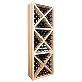 Designer Wine Rack Kit - Solid Diamond Cube w/Face Trim (Redwood Natural