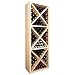 Designer Wine Rack Kit - Solid Diamond Cube w/Face Trim (Redwood Natural