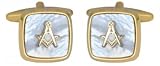 Thumbnail image for Mother Of Pearl Emboss Masonic Cufflinks