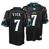 Michael Vick Jersey: Reebok Black Replica #7 Philadelphia Eagles Jersey - X-Large