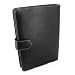 Navitech Genuine Black Napa Leather Flip Open Book Style Carry Case / Cover for the 6 inch Sony PRS600, PRS600B eReader Touch Edition Series finished to perfection with a subtle White Stitch