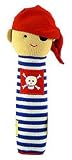 Alimrose Designs Baby Soft Fabric Hand Squeeker- Blue Striped Pirate