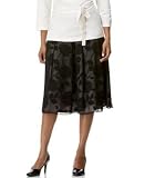 JM Collection Pleated Floral-Print Mesh Skirt
