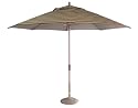 11 Foot Market Umbrella, Black, Olive, Gold Stripe