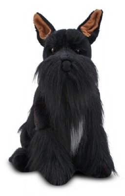 Jumbo Plush Miniature Schnauzer Dog [Customize with Personalized Collar and/or Fragrance]