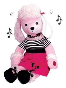 Singing Animated 50s Plush Poodle