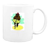 Mug with trick, circus, unicycle, bear, tutu