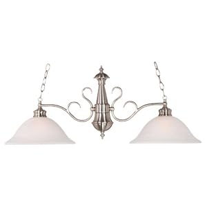 Kenroy Home 91390BS Wynwood 2-Light Island Light, Brushed Steel by 