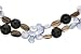 52 Inch Multi Gemstone Bead and Cultured Freshwater pearl Necklace w/Sterling Silver Shortener