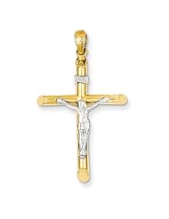 14k Gold Hollow Crucifix Pendant