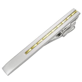 The Stainless Steel Jewellery Shop - Fashion 2-tone Tie Clip - Includes FREE... by 